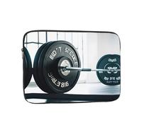 Funda deportiva para laptop de levantamiento de pesas, regalo para hombres y mujeres para viajes al extranjero, NEGRO, 13 inch