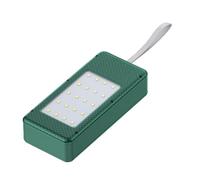 Funda desmontable de 21 ranuras 18650 Powerbanks USB C, puerto de carga rápida, soporte de batería 18650 con luz de camping, baterías externas sin soldadura