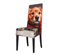 Funda desmontable para silla de comedor WHJSHOP con imagen de perro similar a un caballero, suave, cómoda para el hogar, hotel, banquete de boda, banquete, conferencia, decoración de ceremonia