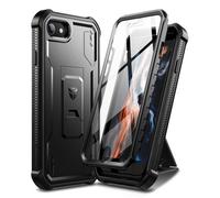 Funda Dexnor para iPhone 7/8/SE 2020/SE 2022, [Protector de pantalla integrado y soporte], resistente y de grado militar, a prueba de golpes para Apple iPhone SE2/SE3 - Negro nuevo