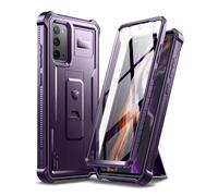 Funda Dexnor para Samsung Galaxy Note 20 5g, [Protector de pantalla y soporte integrados] Protección de grado militar a prueba de golpes, color morado nuevo