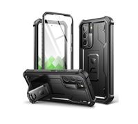 Funda Dexnor para Samsung Galaxy S22 5G con protector de pantalla integrado, protección integral de 360 grados, a prueba de golpes de grado militar con soporte - Negra nuevo