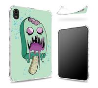 Funda diseñada para iPad de 11ª generación 2023/iPad de 10ª generación 2022 de 10.9 pulgadas, parte trasera transparente con helado de zombi, protección de esquina de TPU suave y delgada a prueba de