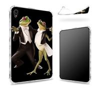 Funda diseñada para iPad Mini 6 de 8.3 pulgadas 2021 Mini 6ª generación, parte trasera transparente con ranas de baile, protección de esquina de TPU suave y delgada a prueba de golpes