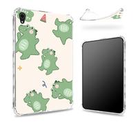 Funda diseñada para iPad Mini 6 de 8.3 pulgadas 2021 Mini de 6ª generación, parte trasera transparente con dinosaurios «Keep Happy Dinosaurs», delgada y suave, protección de esquina a prueba de golpes