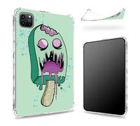 Funda diseñada para iPad Pro de 11 pulgadas (2022/2021/2020), parte trasera transparente con helado de zombi, protección de esquina de TPU suave y delgada a prueba de golpes