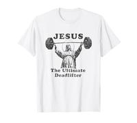 Funda divertida para gimnasio con diseño de Jesus the Ultimate Deadlifter Camiseta