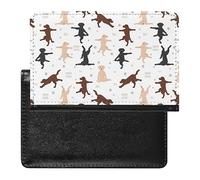 Funda divertida para pasaporte y tarjeta de vacunación para yoga, labrador retriever, funda protectora de viaje, cartera impresa