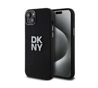 Funda DKNY Liquid Silicone Logo Metal Negro - iPhone 13/14/15