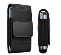 Funda doble para teléfono para cinturón adecuada para iPhone 16/15/14/13/12/11/Pro/Max, Samsung Galaxy S25 Ultra S24, Motorola con tarjetero tipo cartera, bolsa de teléfono para cinturón compatible