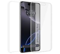 Tumundosmartphone Funda Doble Transparente Pc + TPU Full Body 360 para iPhone 16 Pro (6.3)