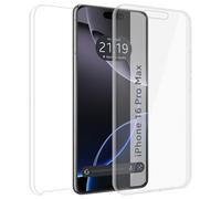 Tumundosmartphone Funda Doble Transparente Pc + TPU Full Body 360 para iPhone 16 Pro MAX (6.9)