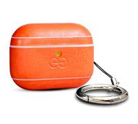 Funda Dreem de Piel Vegana para AirPods Pro 3, con mosquetón para Llavero, para Apple AirPods Pro 3, Piel + Carcasa Protectora, Compatible con MagSafe, con Efecto de Movimiento [Om:Orange]