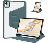 Funda Dura acrílica giratoria 360 Adecuada for Huawei Honor Pad X9A 11,5 Pulgadas ELN2-W29 2025 Funda con Soporte for bolígrafo(Dark Green)