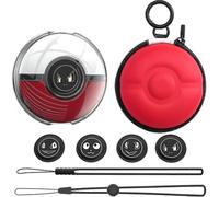 Funda dura protectora Pokmon Go Plus+, Estuche protector Eva Conjunto de funda transparente cristalina con 4 tapones de botones para Pokémon Go Plus+