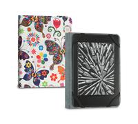 Subblim Funda para Libro Electrónico Universal Clever Mariposas, Compatible con Ebooks de hasta 6” Pulgadas, con Cierre Banda Elástica, Ergonómica y Ligera, Multicolor