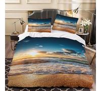 Funda Edredón 180x220 cm Playa Funda nordica Cama 105 cm Música Ropa de Cama de Microfibra Suave y 2 Fundas de Almohada 50x75 cm para niños Adolescentes y Adulto a.1938