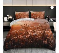Funda Edredón 180x220 cm Pradera Al Atardecer Funda Nordica Cama 105 cm Flores Silvestres Ropa de Cama de Microfibra Suave y 2 Fundas de Almohada 50x75 cm para niños Adolescentes y Adulto K.2024