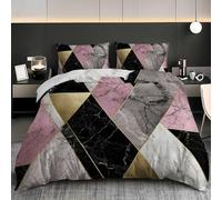 Funda Edredon Creatividad con MáRmol GeoméTrico 3 Piezas - para Otoño/Invierno, Cálido & Suave, 1 Funda Nórdica 240x220 cm Lujoso + 2 Fundas de Almohada 50x75 cm, Lavable a Máquina