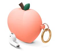 Funda elago Peach compatible con Apple AirPods, dise o 3D, bonita, con llavero (melocot n) [patente registrada en EE. UU.]