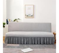 Funda elástica antideslizante para sofá de 2/3 plazas, protector de cama plegable, color gris claro, se adapta a 120-150 cm, diseño moderno, fácil de cuidar