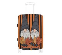 Funda elástica antipolvo para equipaje, a prueba de polvo, para maletas, protección de equipaje, para equipaje de 18 a 32 pulgadas, Gnomo Cartoon Maple Orange Striped, XL 29-32 in
