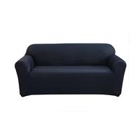 Funda elástica azul marino para sofá de 4 plazas, poliéster elástico y elastano, protector de muebles, 1 pieza, para sillón y sofá, fácil cuidado