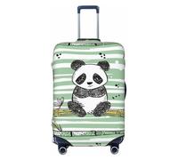 Funda elástica de bambú y cerdo para equipaje de viaje, protector de maleta, funda de equipaje con impresión antiarañazos, Black, L