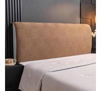 Funda Elástica De Jacquard para Cabecero De Cama Matrimonial, Queen Y King Size: Antideslizante, Protectora Y A Prueba De Polvo para La Camel Brown Full:110-130cm/44-51in