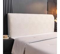 Funda Elástica De Jacquard para Cabecero De Cama Matrimonial, Queen Y King Size: Antideslizante, Protectora Y A Prueba De Polvo para La Off-White Cal King:170-190cm/63-74in