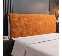 Funda Elástica De Jacquard para Cabecero De Cama Matrimonial, Queen Y King Size: Antideslizante, Protectora Y A Prueba De Polvo para La Amber Orange Cal King:170-190cm/63-74in