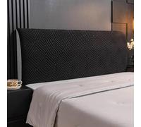 Funda Elástica De Jacquard para Cabecero De Cama Matrimonial, Queen Y King Size: Antideslizante, Protectora Y A Prueba De Polvo para La Black Cal King:170-190cm/63-74in