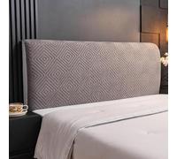 Funda Elástica De Jacquard para Cabecero De Cama Matrimonial, Queen Y King Size: Antideslizante, Protectora Y A Prueba De Polvo para La Smoky Gray Cal King:170-190cm/63-74in
