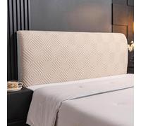 Funda Elástica De Jacquard para Cabecero De Cama Matrimonial, Queen Y King Size: Antideslizante, Protectora Y A Prueba De Polvo para La Beige Cal King:170-190cm/63-74in