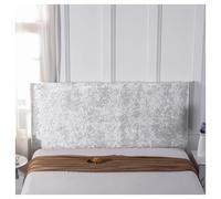 Funda elástica de terciopelo a prueba de polvo, protector todo incluido para cama de matrimonio o cama de matrimonio, elegante decoración de dormitorio, color blanco sólido, 190 cm, perfecta para