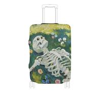 Funda elástica duradera para equipaje, a prueba de arañazos, para maleta, para equipaje de 45,7 a 81,3 cm, Esqueleto blanco de cuento de hadas, L 26-28 in