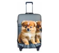 Funda elástica Duradera para Maletas con Cachorros de Pomerania y Point: Protege y distingue tu Equipaje