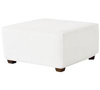 Funda elástica for puf cuadrado de 35x35, 45x45, 65x65, 90x90 y 100x100 cm. Tela terciopelo grueso a cuadros. Protector reposapiés con base for sala estar. extraíble lavable(Color 9,60cm/24in)