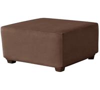 Funda elástica for puf cuadrado de 35x35, 45x45, 65x65, 90x90 y 100x100 cm. Tela terciopelo grueso a cuadros. Protector reposapiés con base for sala estar. extraíble lavable(Color 2,75cm/30in)