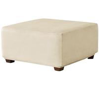 Funda elástica for puf cuadrado de 35x35, 45x45, 65x65, 90x90 y 100x100 cm. Tela terciopelo grueso a cuadros. Protector reposapiés con base for sala estar. extraíble lavable(Color 1,70cm/28in)