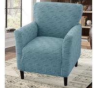 Funda elástica for sillón de banquete, funda de punto con brazos, antideslizante e impermeable, ideal for sala de estar, oficina, recepción y protección for muebles aptos for mascotas.(Sky Blue C)