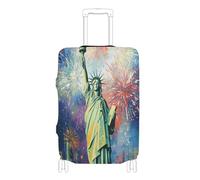 Funda elástica grande para equipaje, lavable, para equipaje de 45,7 a 81,3 cm, The Statue of Liberty, L 26-28 in