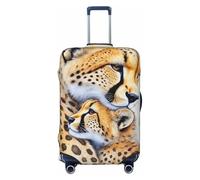 Funda elástica lavable para maleta con estampado de leopardo, animales de la selva y fauna silvestre. Protector antiarañazos para maletas de viaje con cremallera oculta, para maletas de 18 a 32 pulg