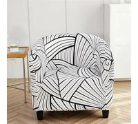 Funda elástica moderna para sillón, suave y transpirable, protector de silla de club lavable para comedor y sala de estar, 1 pieza con estampado beige