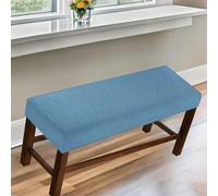 Funda Elástica para Banco de Piano, Cubiertas de Asiento Largo para Comedor, Protector para Banquette, Cojín en Pie de Cama, Estilo Rústico(Blue b,S:36-47in/90-120CM)