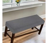 Funda Elástica para Banco de Piano, Cubiertas de Asiento Largo para Comedor, Protector para Banquette, Cojín en Pie de Cama, Estilo Rústico(Gray a,XL:71-82in/180-210CM)