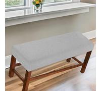 Funda Elástica para Banco de Piano, Cubiertas de Asiento Largo para Comedor, Protector para Banquette, Cojín en Pie de Cama, Estilo Rústico(Gray b,L:63-70in/160-180CM)