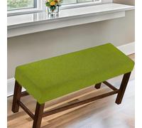 Funda Elástica para Banco de Piano, Cubiertas de Asiento Largo para Comedor, Protector para Banquette, Cojín en Pie de Cama, Estilo Rústico(Green a,XL:71-82in/180-210CM)