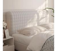 Funda elástica para cabecero de cama, algodón PP grueso, protección contra el polvo, mejora la decoración del dormitorio, ajuste universal para comodidad de lectura