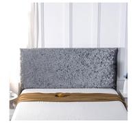 Funda elástica para cabecero de cama de matrimonio tamaño King, 150 cm, de terciopelo, a prueba de polvo, con protección para el respaldo, color gris
